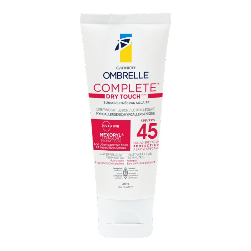 Protector Solar Garnier Complete Dry-Touch Loción 200 ml Ombrelle