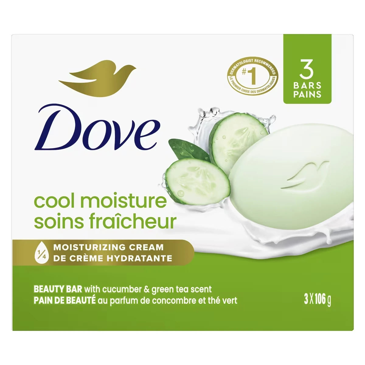 Barra de Jabón Pepino y Té Verde 106 g Dove