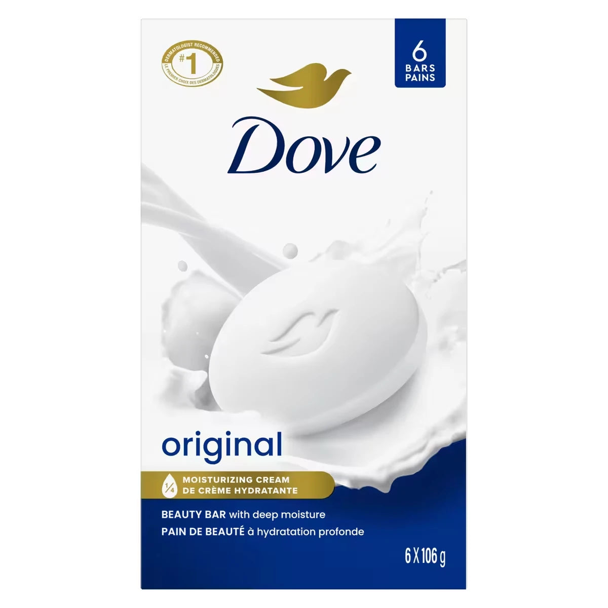 Jabón en Barra 6 X Blanco 106 g Dove
