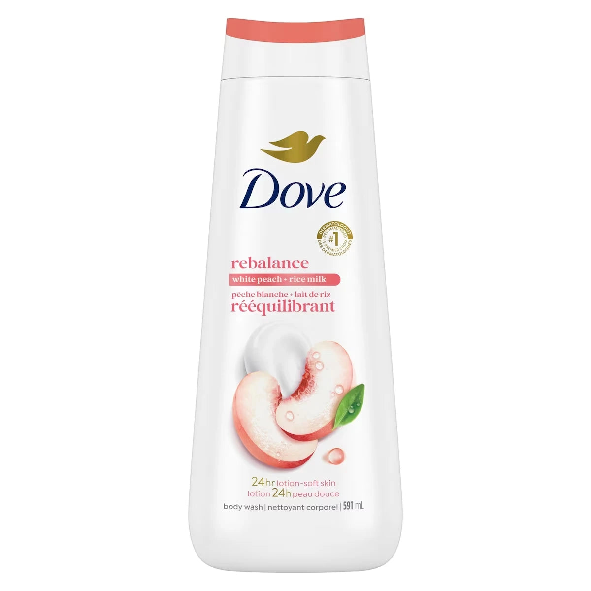 Gel de Ducha Durazno Blanco y Leche de Arroz Dove