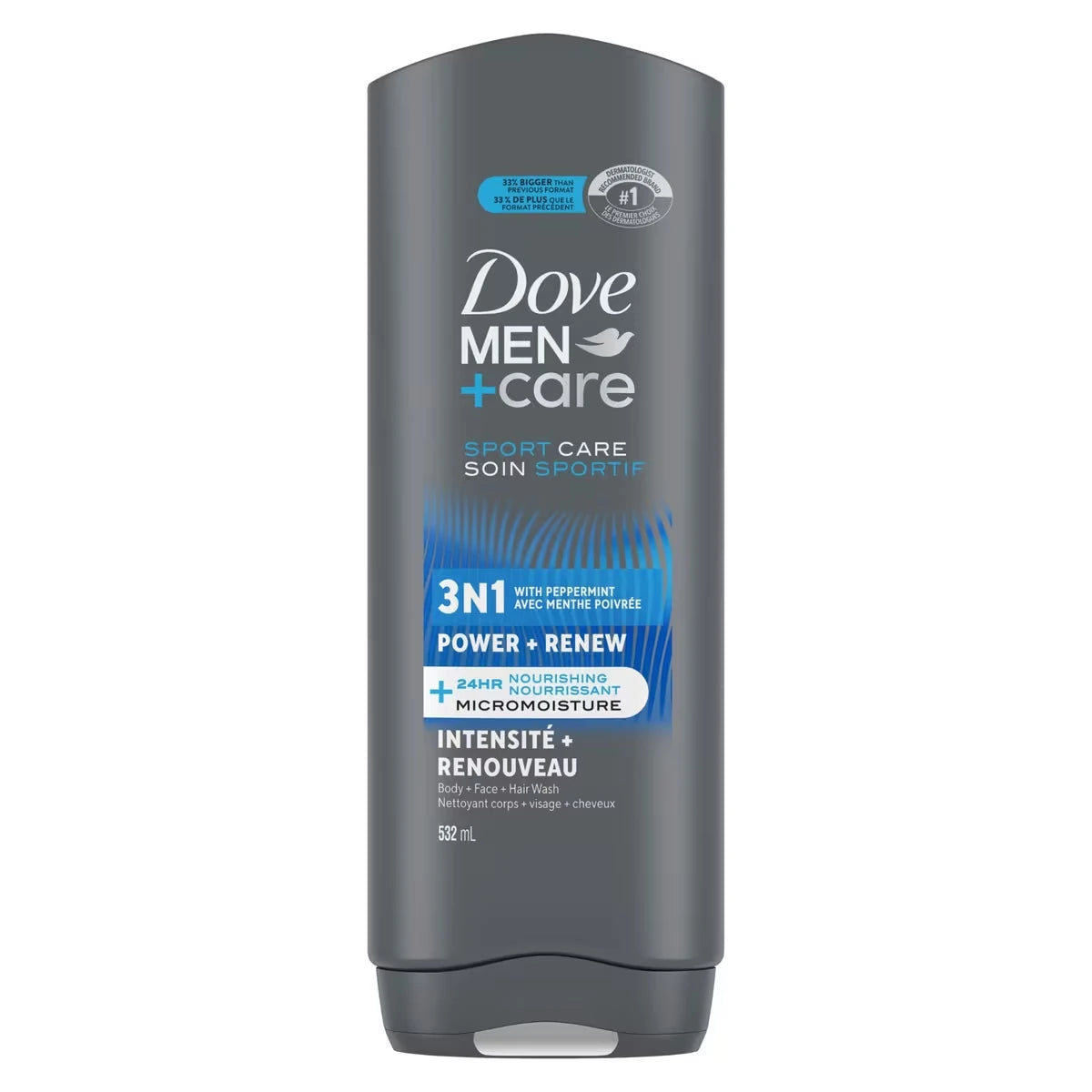 Gel de Baño 3 en 1 Corporal 532 ml Dove
