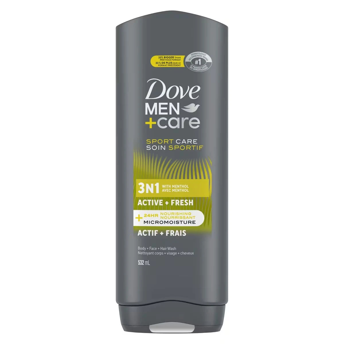 Gel de Baño Cabello Rostro y Cuerpo Fresco 532 ml Dove