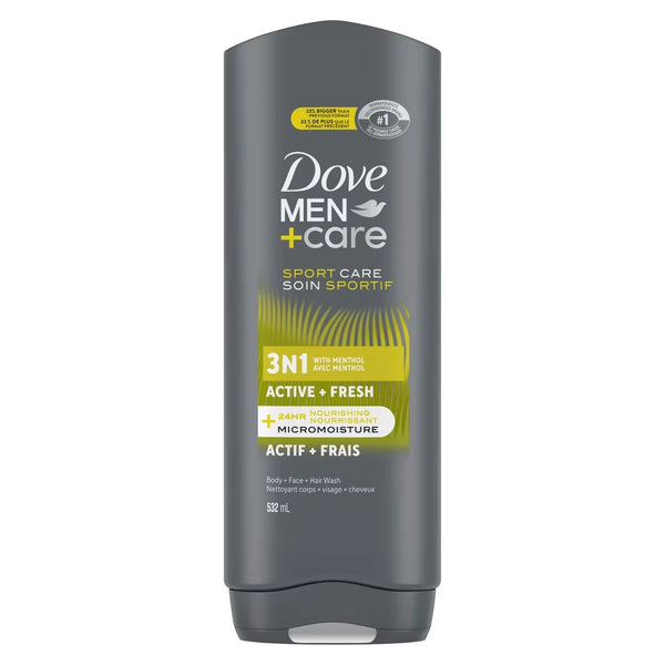 Gel de Baño Cabello Rostro y Cuerpo Fresco 532 ml Dove