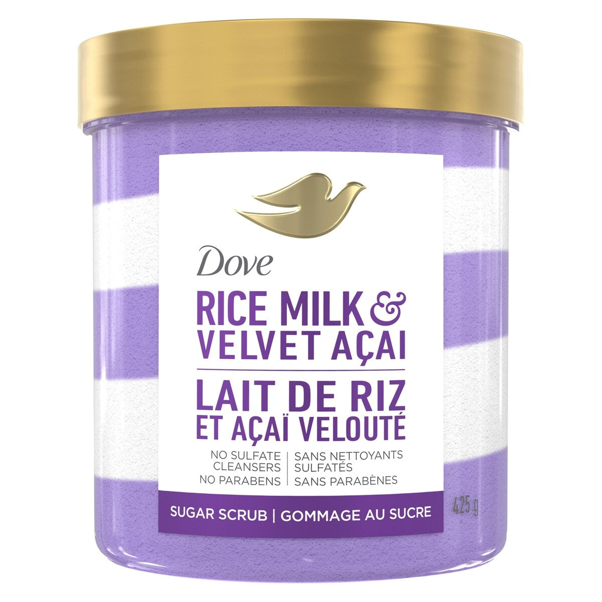 Exfoliante Corporal de Azúcar Leche de Arroz y Açaí 425 g Dove