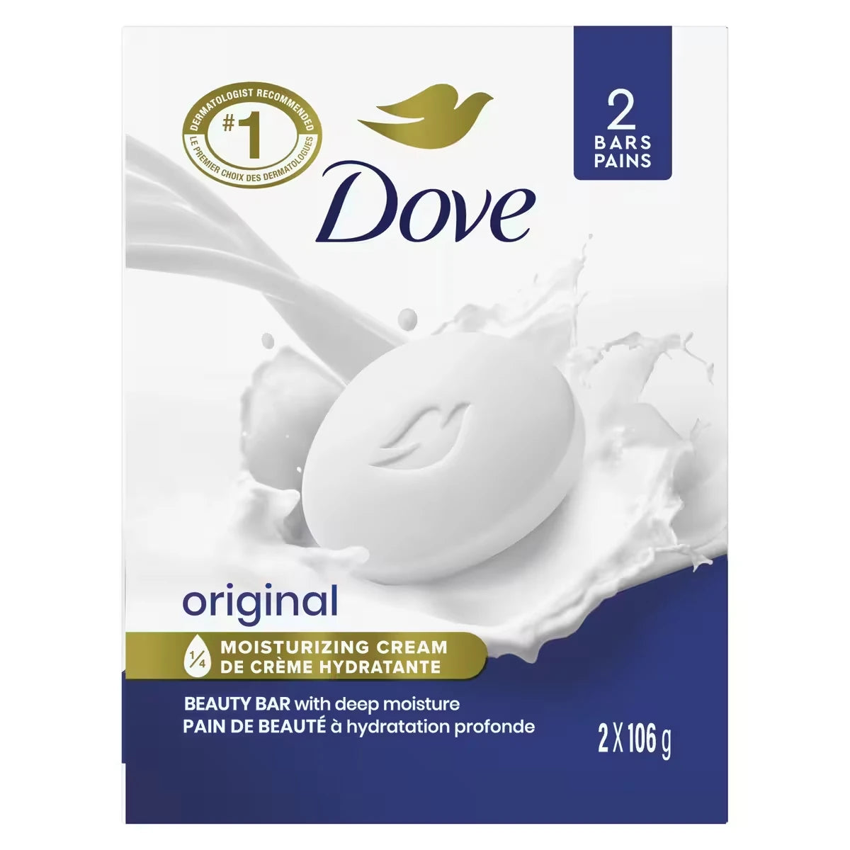 Barra de Jabón Blanca Pack 2 x 106 g Dove