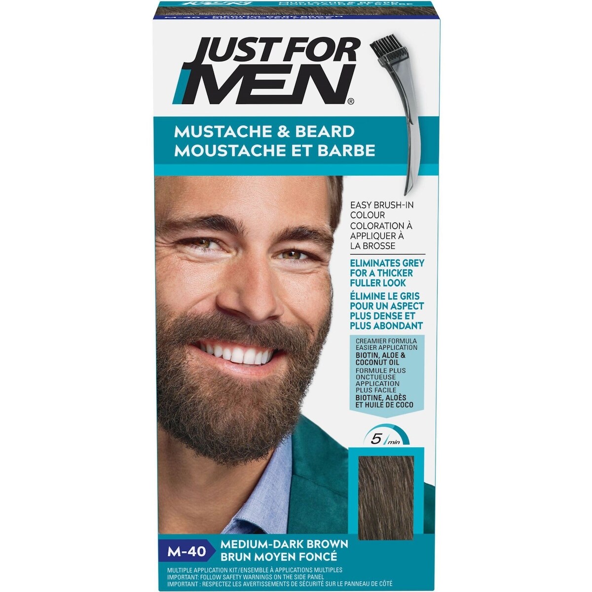 Tinte para Barba y Bigote Castaño Medio Oscuro Just For Men
