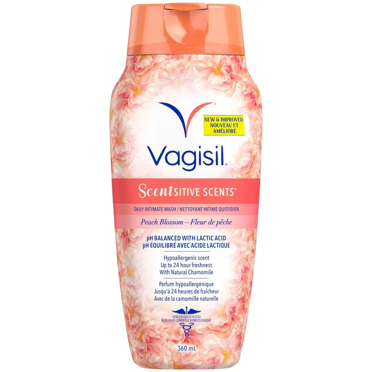 Limpiador Íntimo Diario Scentsitive Scents Flor de Durazno Vagisil