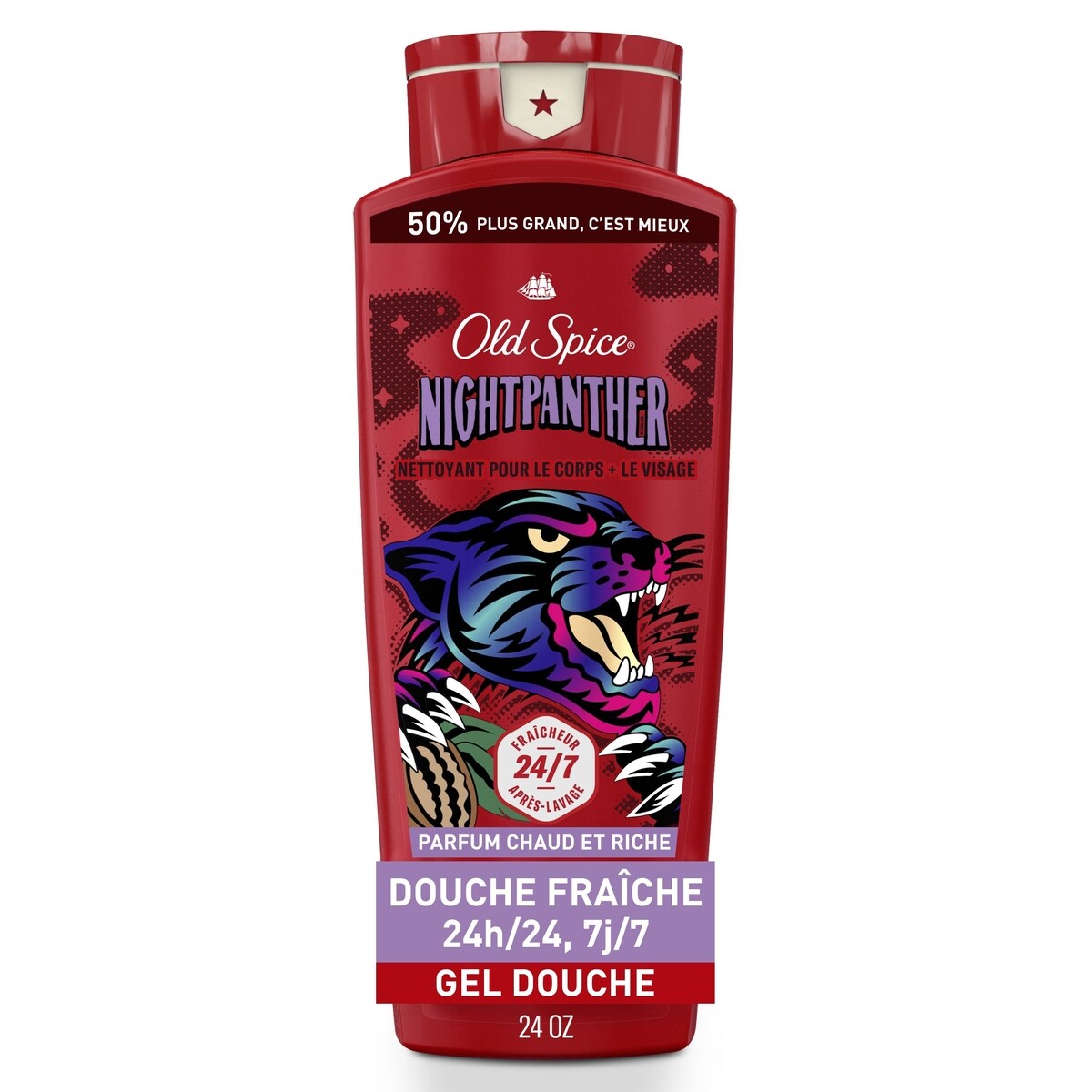 Gel de Ducha Limpiador para el Cuerpo Hombre NightPanther Old Spice