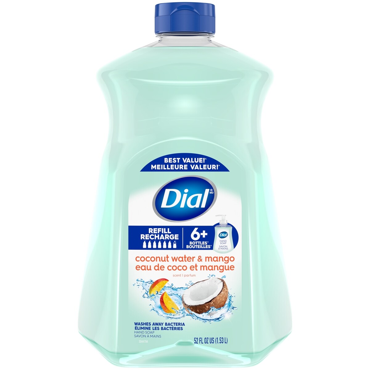 Repuesto de Jabón para las Manos Agua de Coco y Mango Dial