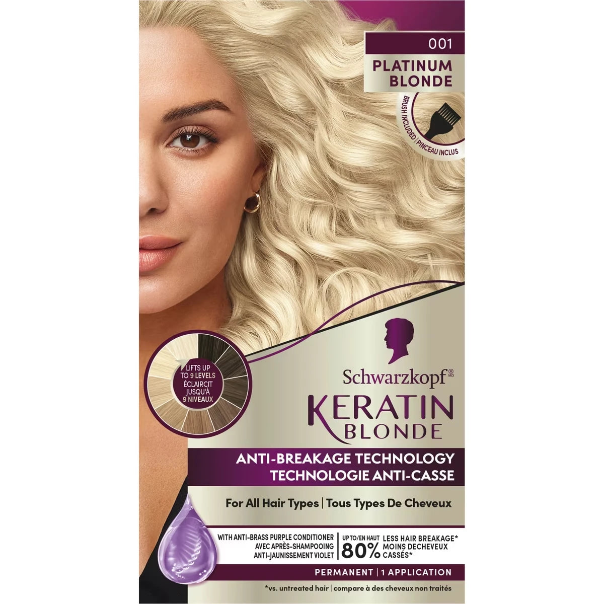 Tintura Keratin Blonde Cabello Permanent Colour Crema Schwarzkopf