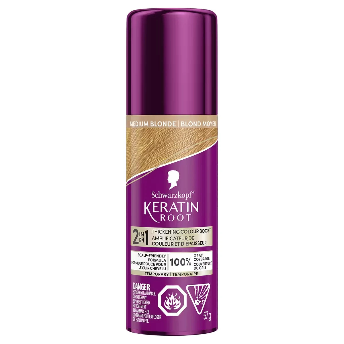 Tintura Colorante Temporal en Spray Keratin Root Schwarzkopf
