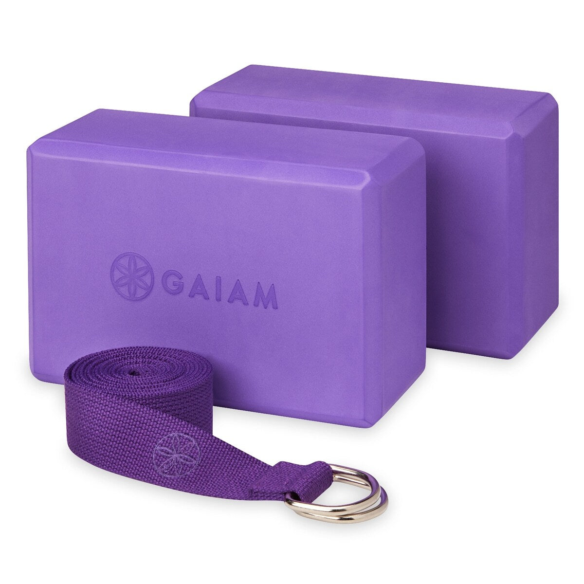 Combo 2 Bloques de Yoga y Correa Gaiam