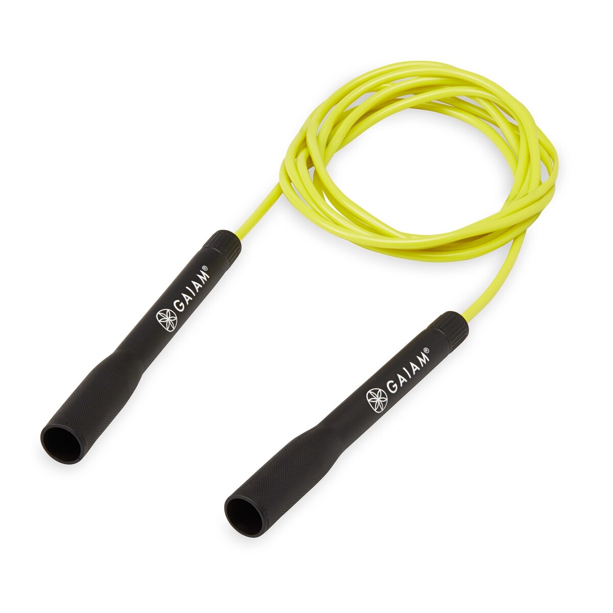Cuerda de Saltar Clásica de Velocidad Verde Limón y Negro Gaiam