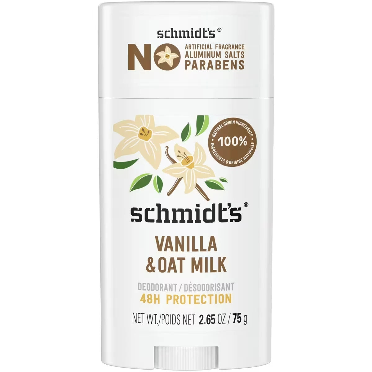 Desodorante 48 H sin Aluminio Avena Milk & Vainilla con 100 Schmidts