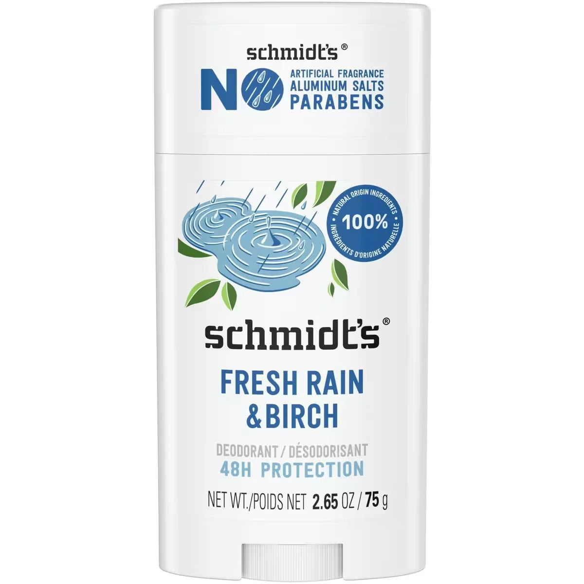 Desodorante Lluvia y Abedul Ingredientes Naturales Schmidts