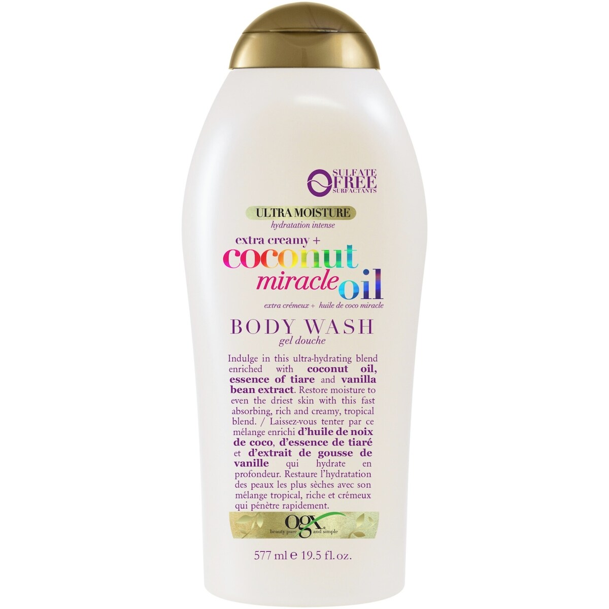 Gel de Baño Extra Cremoso + Aceite de Coco Miracle Hidratación OGX