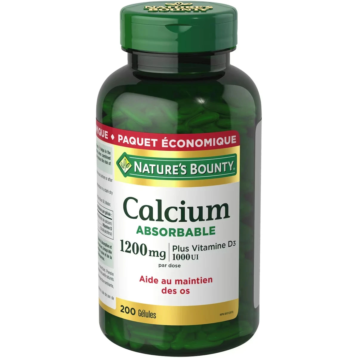 Calcio Absorbible con Vitamina D 1200 mg Natures Bounty