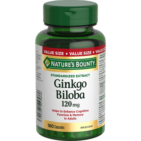 Ginkgo Biloba 120 mg 180 cápsulas Natures Bounty