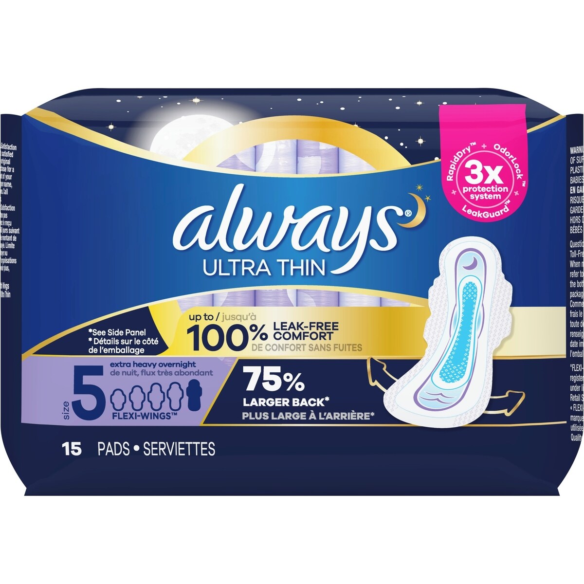 Toallas Higiénicas Ultra Thin de Noche Always