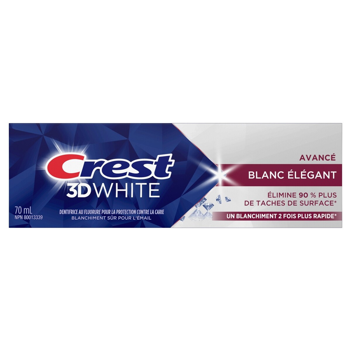 Pasta Dental 3D White Avanzado Blanco Radiante 70 ml Crest