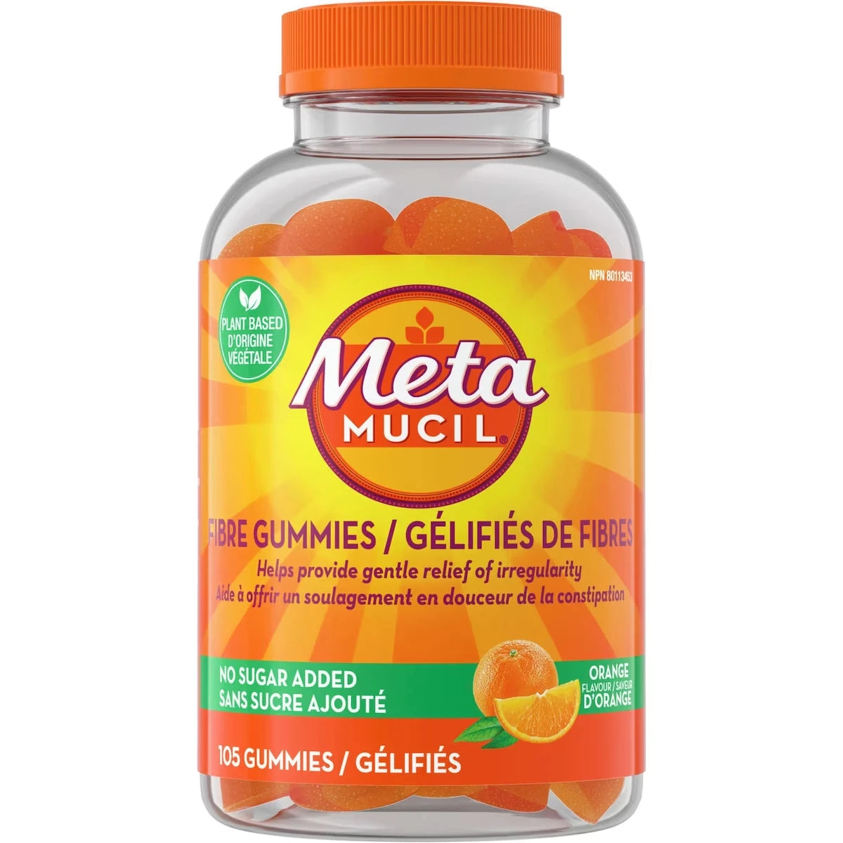Probiótico Fibra Gomitas de Fibra sin Azúcar Añadido Metamucil