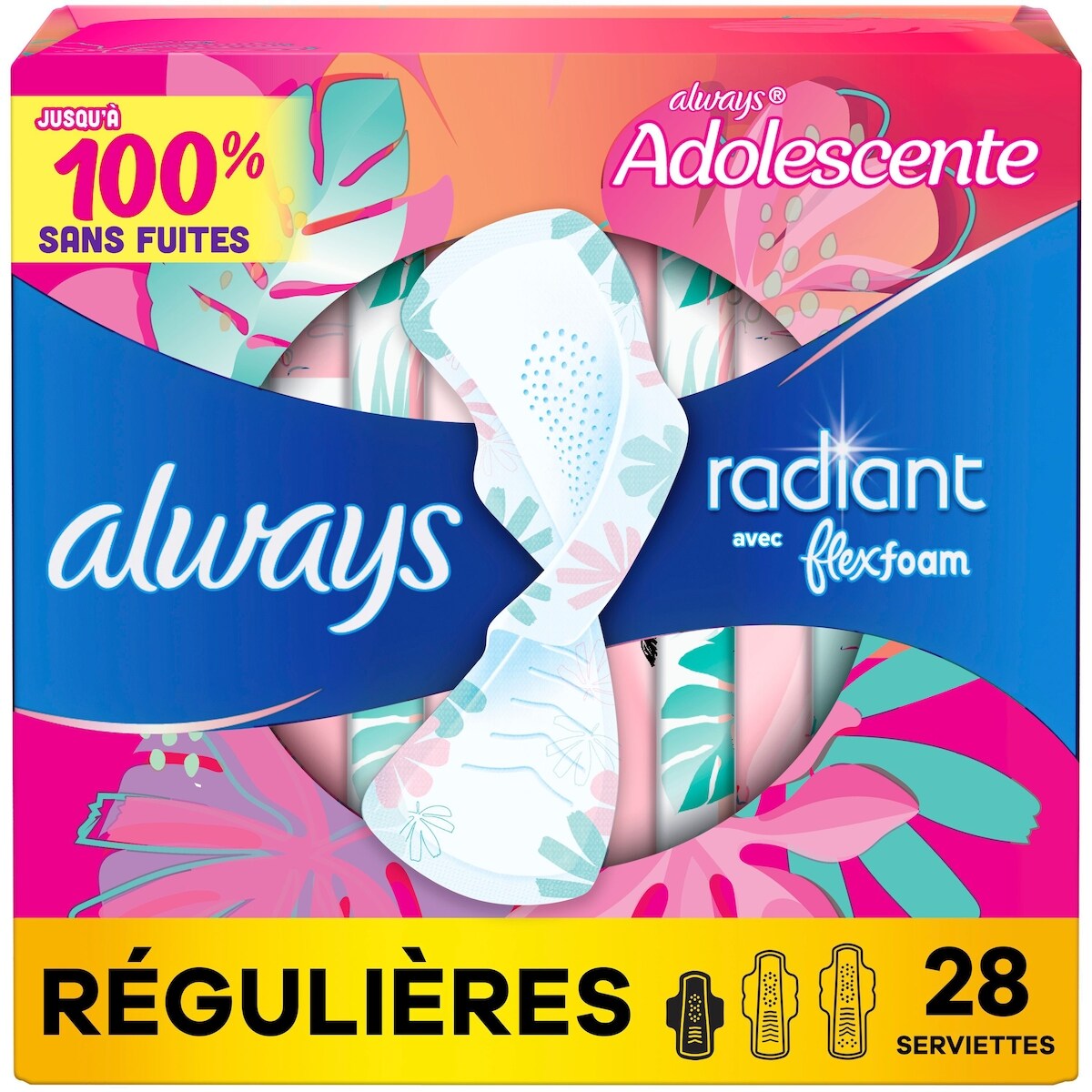 Toallas Higiénicas Radiant Flujo Regular Always