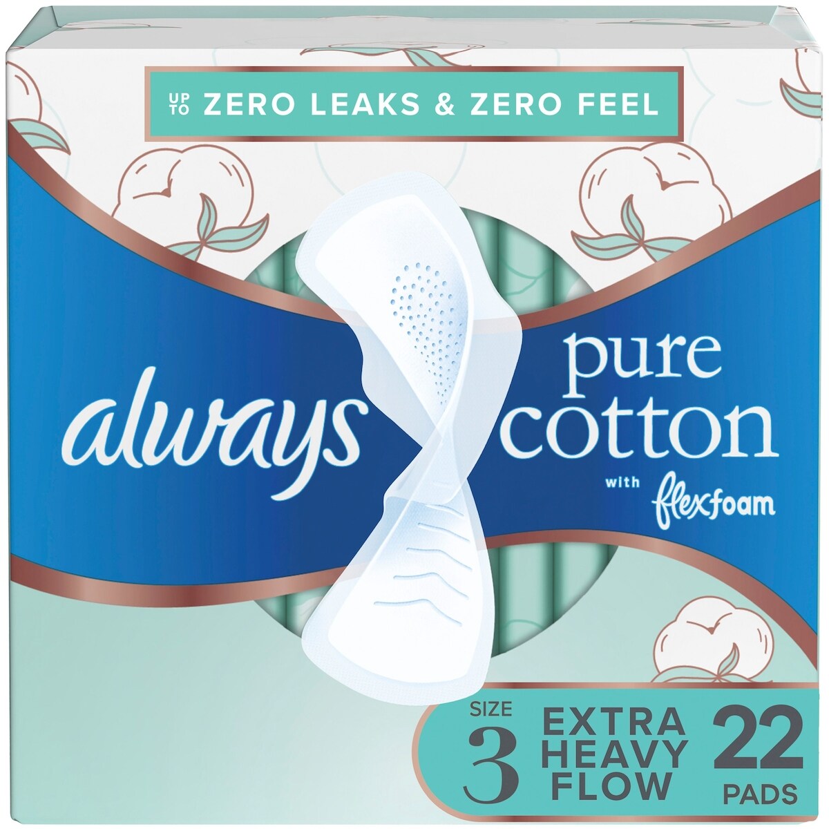 Toallas Higiénicas Puro Algodón con FlexFoam Tampax