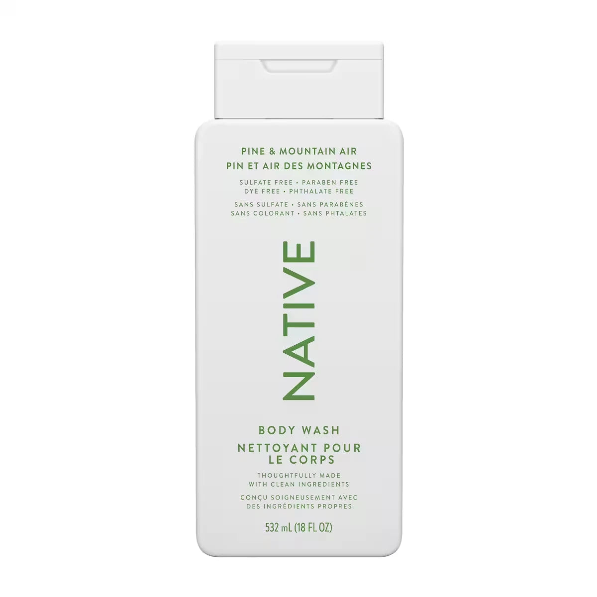 Gel de Ducha Limpiador para el Cuerpo Pino y Aire 532 ml Native