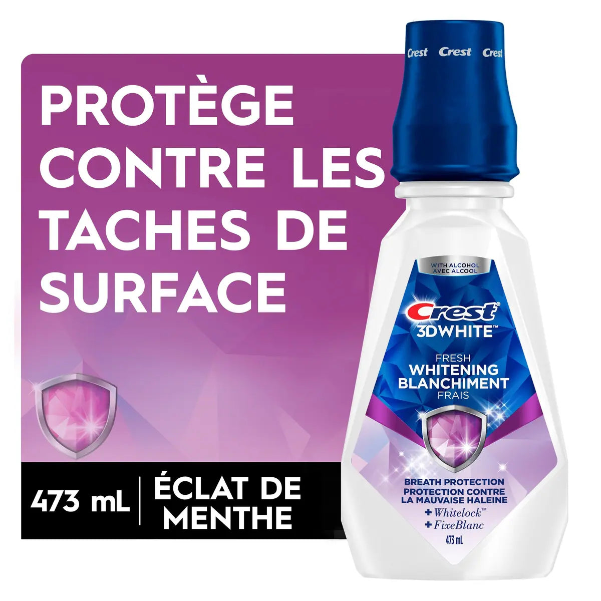 Enjuague Bucal Blanqueador 3D White 473 ml Crest