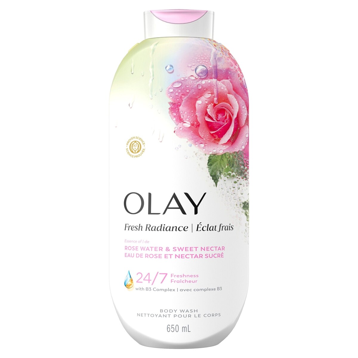 Gel de Ducha Limpiador para el Cuerpo Brillo Fresco 650 ml Olay