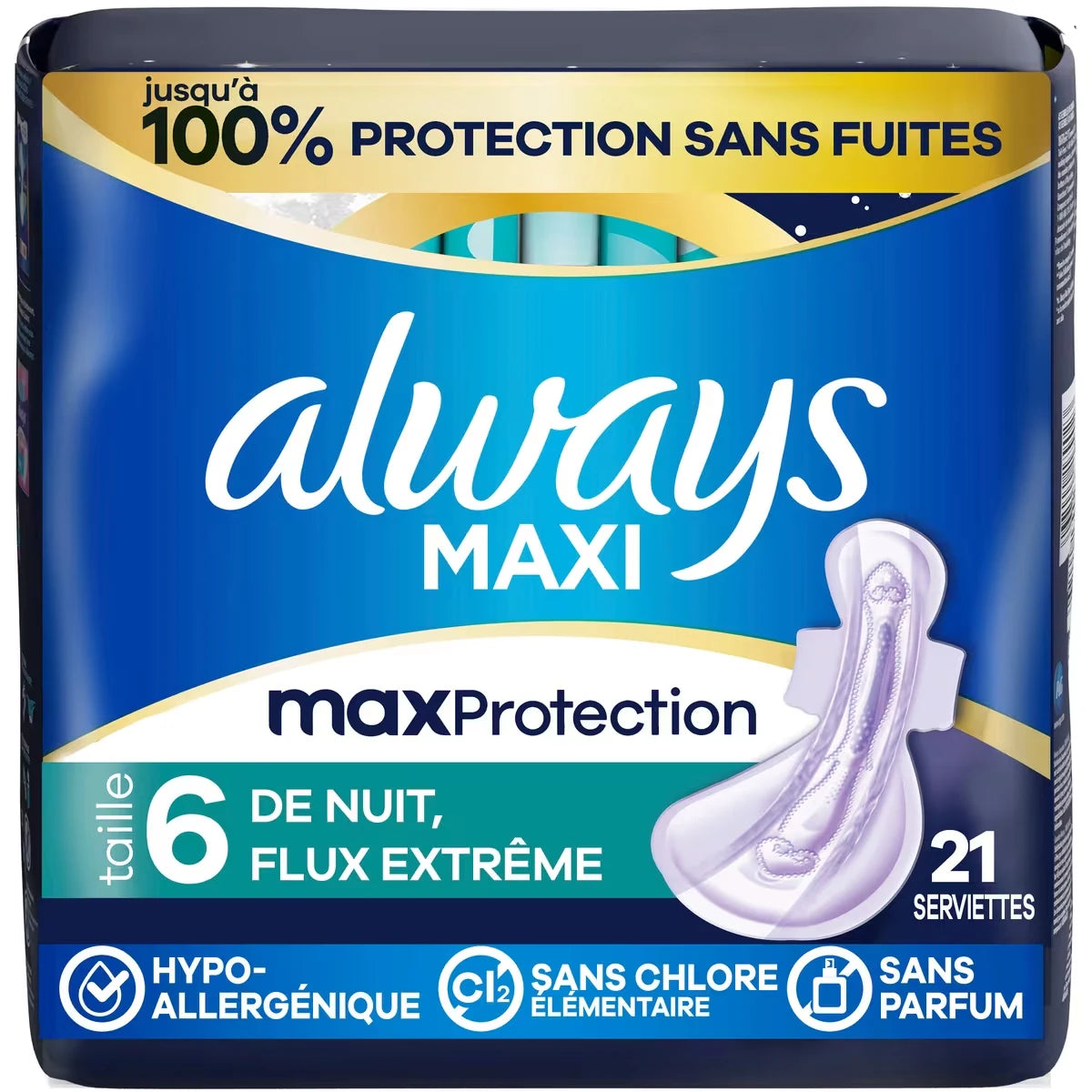 Toallas Higiénicas Maxi de Noche Always