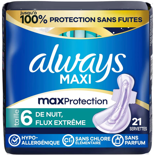 Toallas Higiénicas Maxi de Noche Always