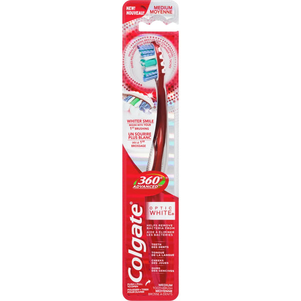 Cepillo de Dientes 360 Optic White Medio Colgate