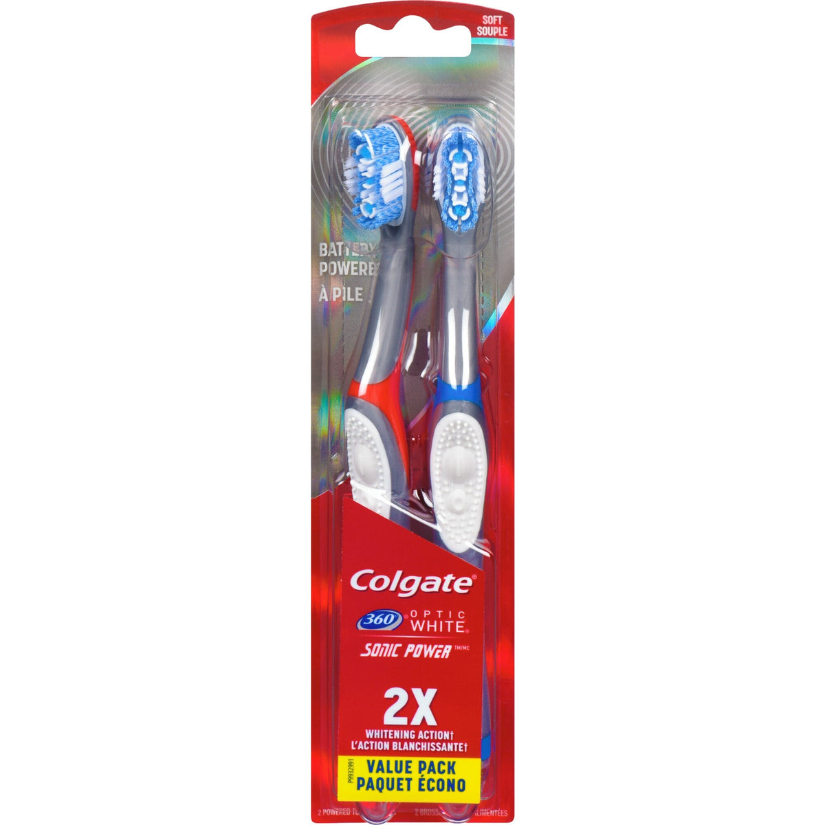 Cepillo de Dientes 360 Sonic Power Optic White Suave 2 un Colgate