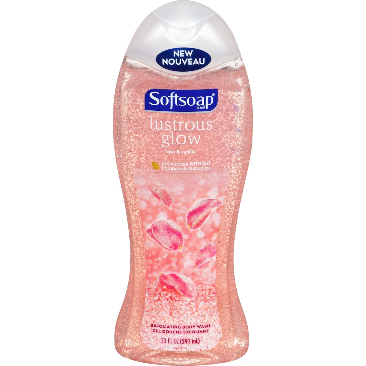 Gel de Baño Exfoliante Lustrous Glow Rosa 591 ml Softsoap