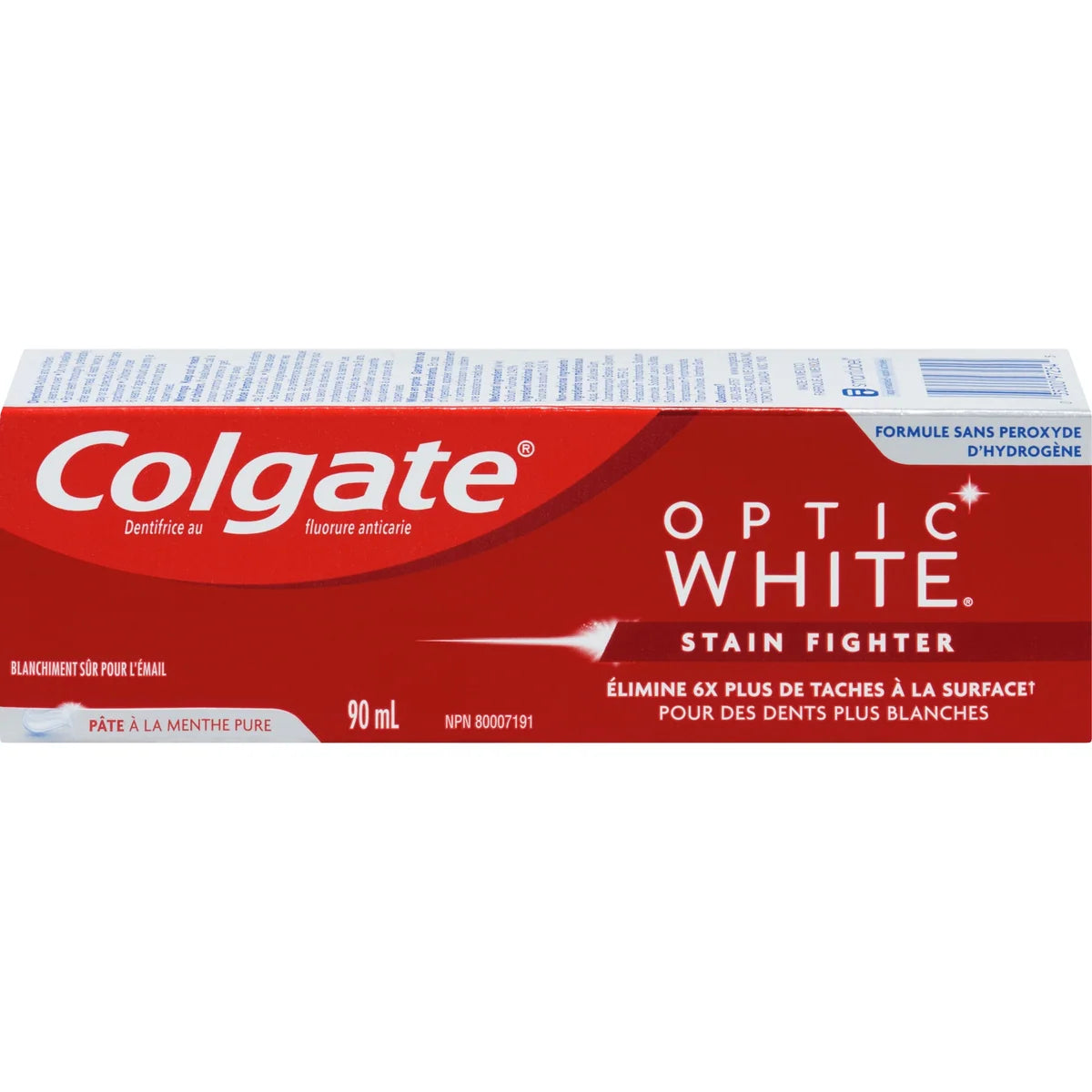Pasta Dental Optic White Stain Fighter Menta Pura 90 ml Colgate