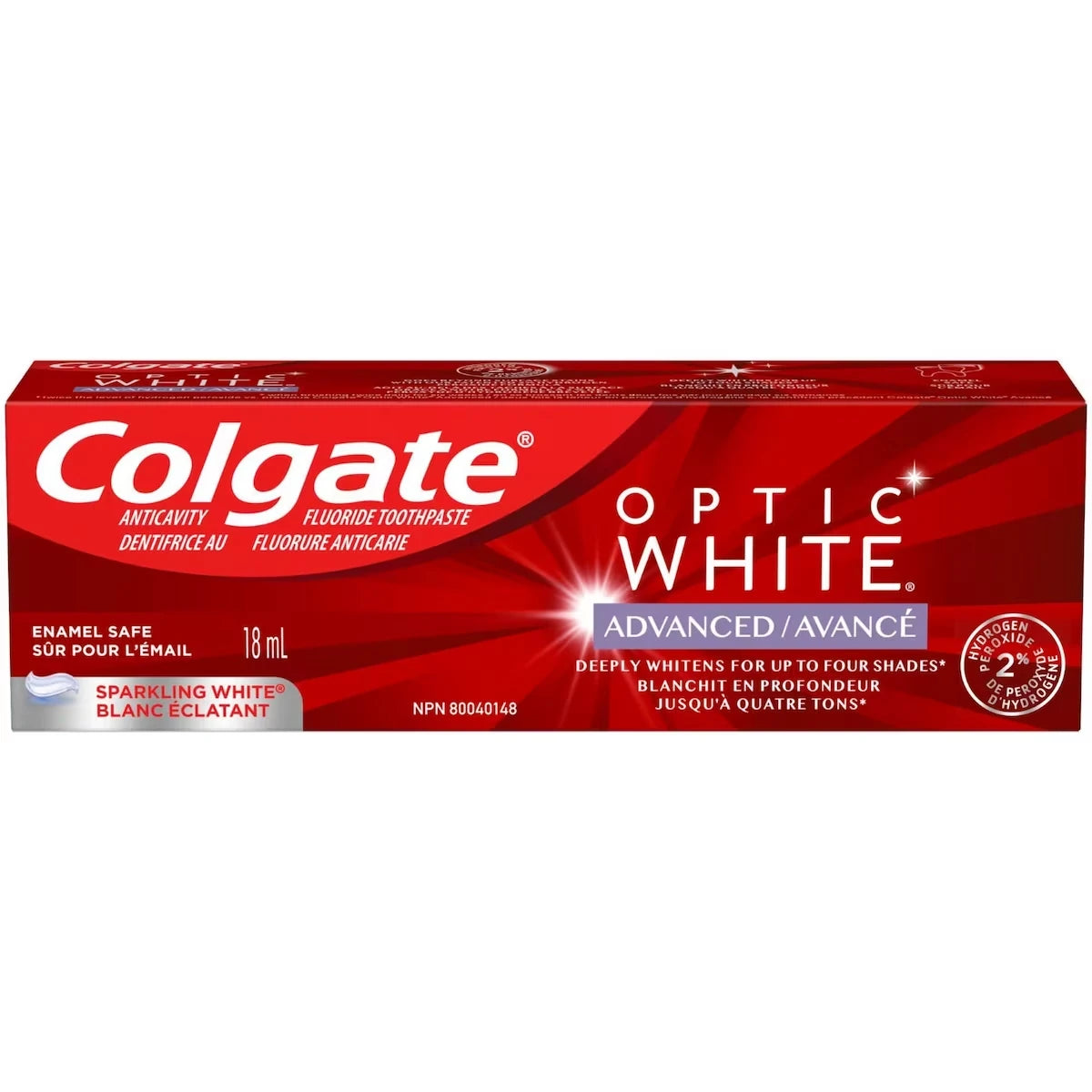 Pasta Dental Optic White Avanzada Blanqueadora 18 ml Colgate