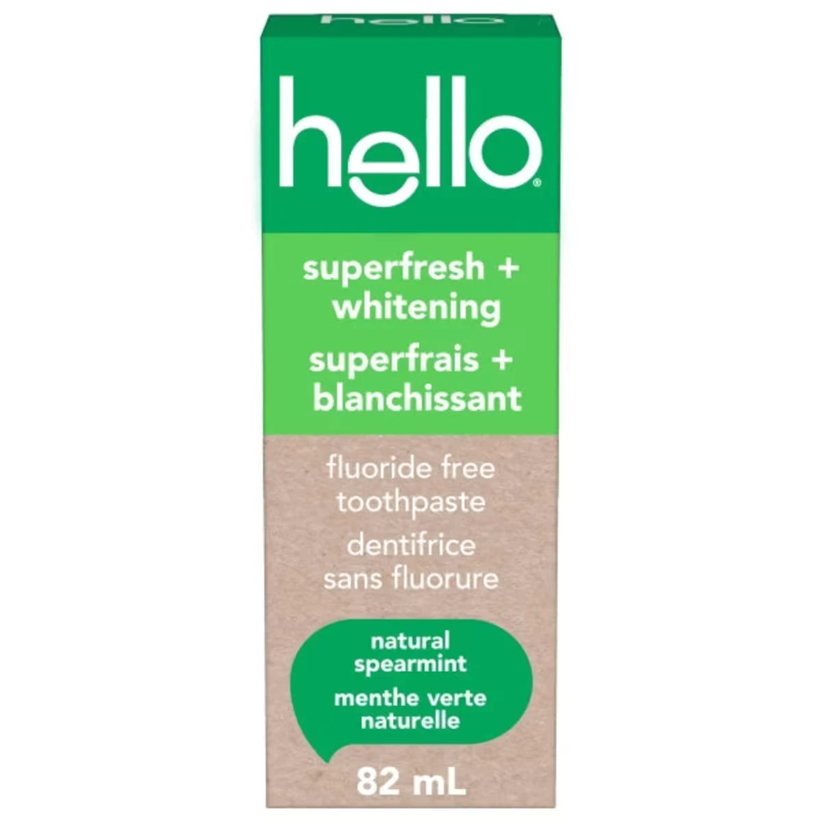 Pasta Dental Super Fresco + Blanqueador sin Flúor 82 ml Hello