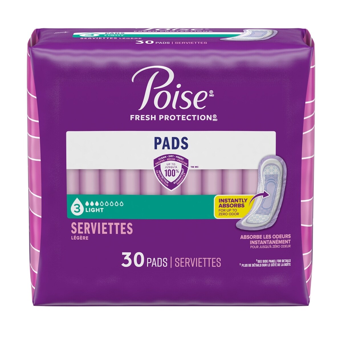 Toallas Ultradelgadas para Incontinencia Poise