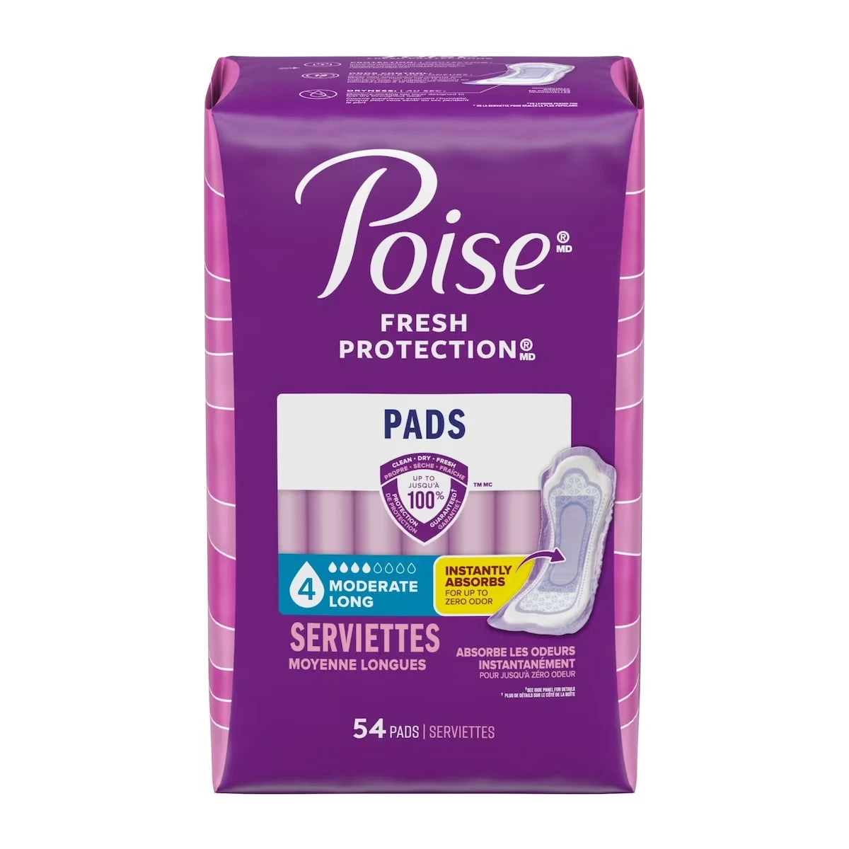 Toallas para Incontinencia Absorción Moderada Largas Poise
