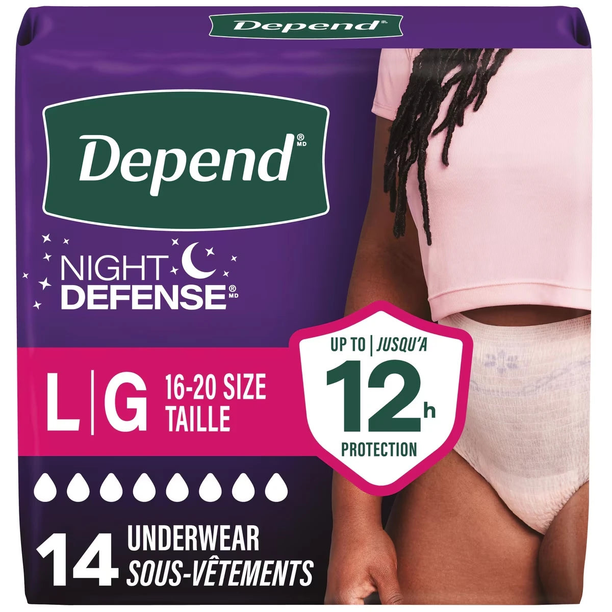 Ropa Interior Incontinencia Night Defense Talla G Depend
