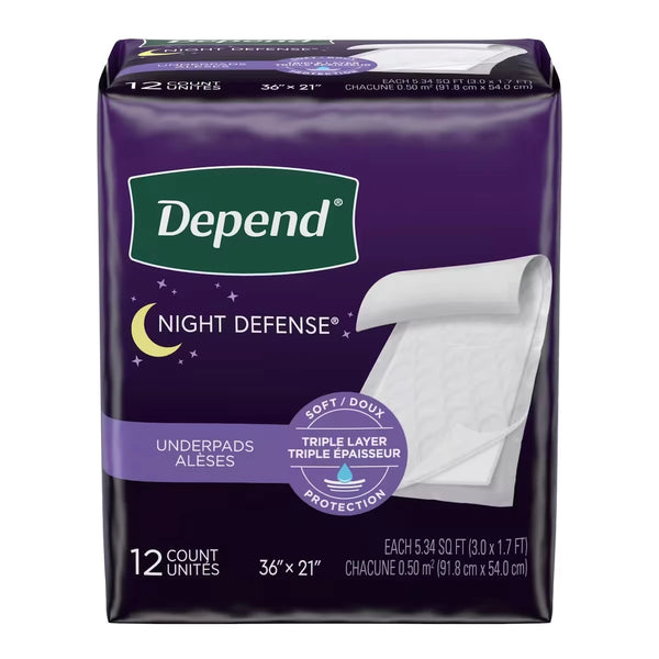Protectores de Cama para Incontinencia Absorción Nocturna Depend
