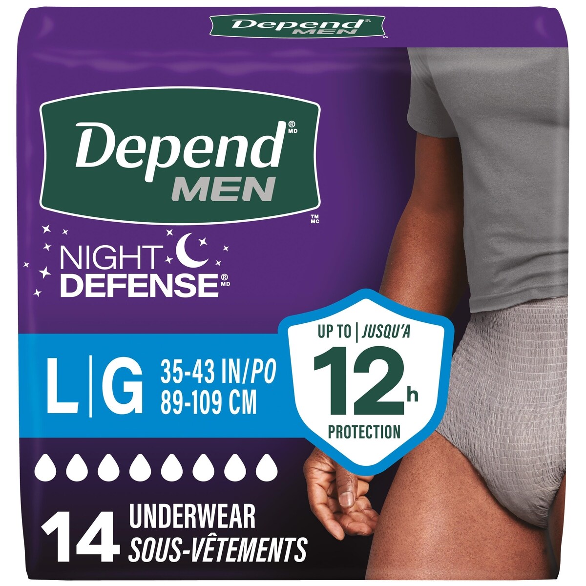 Ropa Interior Absorbente Nocturna para Hombre Depend