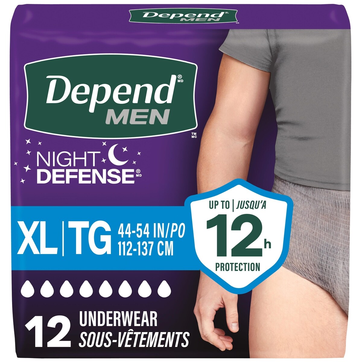 Ropa Interior Absorbente Nocturna para Hombre Depend