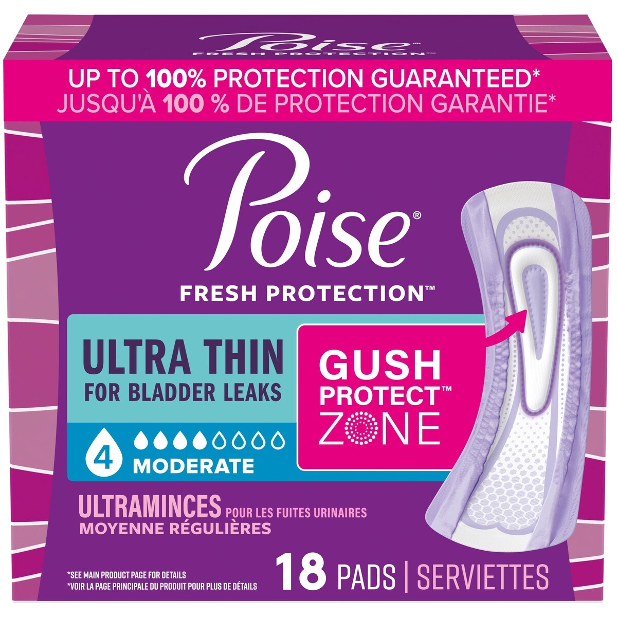 Toallas Ultradelgadas para Incontinencia Poise