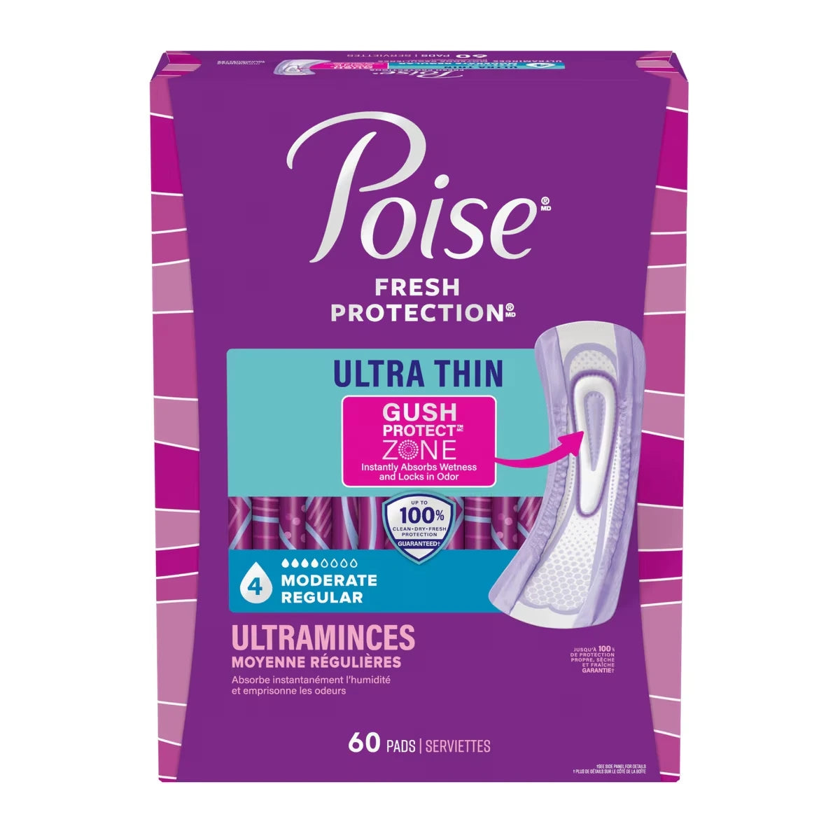 Toallas para Incontinencia Ultradelgadas Poise