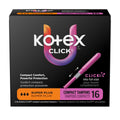 Tampones Compactos Click Absorción Super Plus 16 un. Kotex