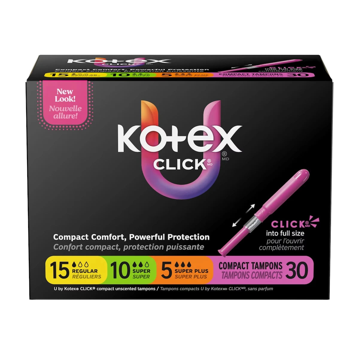 Tampones Compactos Click Pack Múltiple Kotex