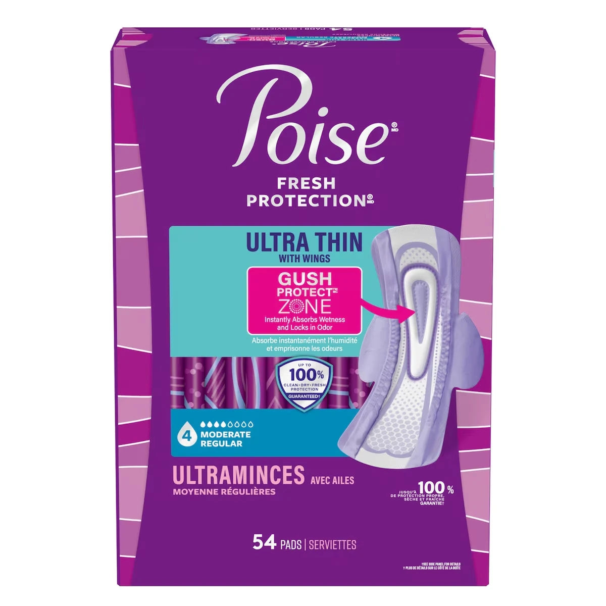 Toallas Higiénicas Ultrafinas con Alas para Incontinencia Poise