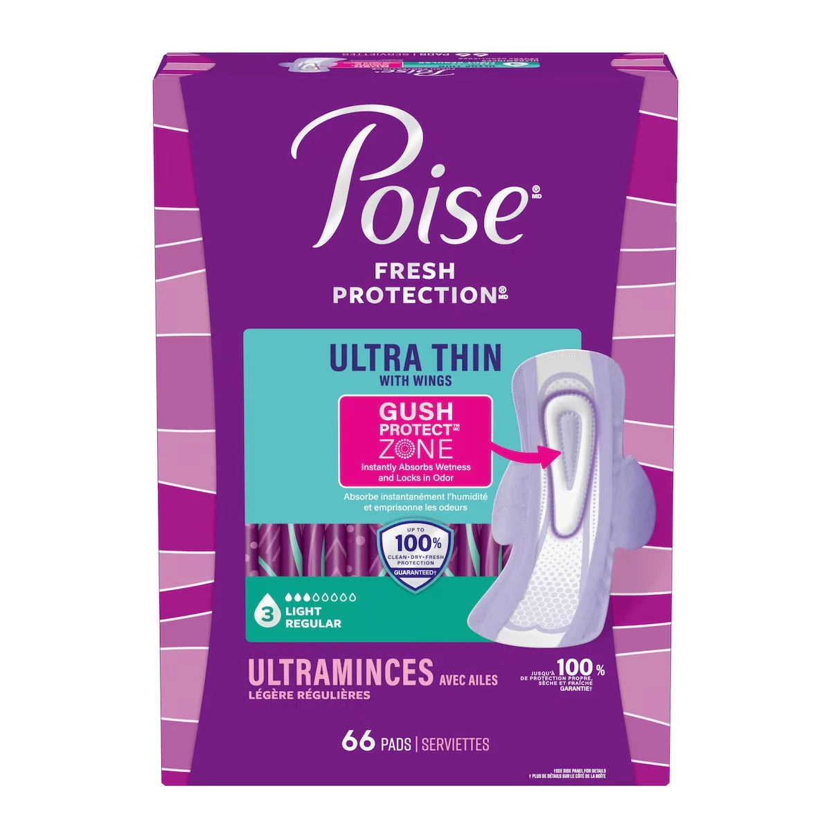 Toallas Higiénicas Ultrafinas con Alas para Incontinencia Poise